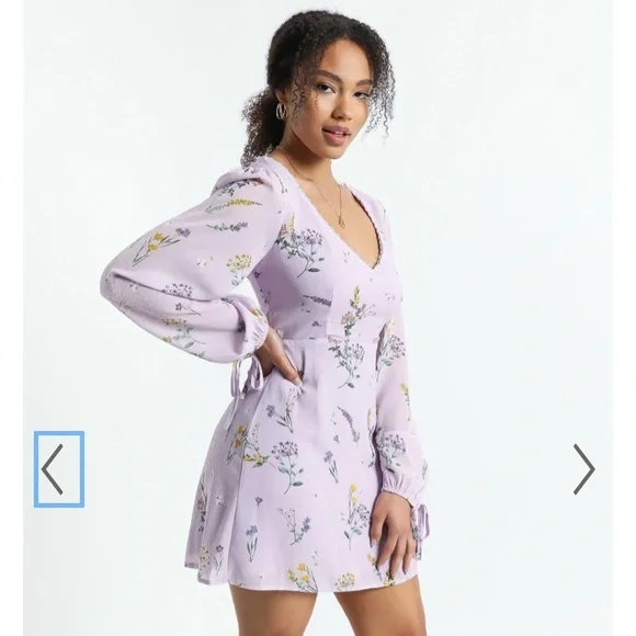 Showpo Andrea Dress in Lavender Floral - Picture 5 of 6